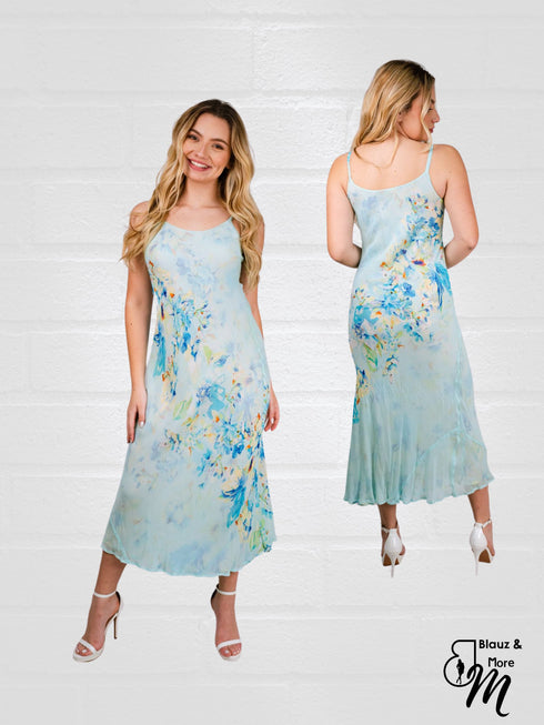 Viscose Long Spaghetti Strap Dress - D111